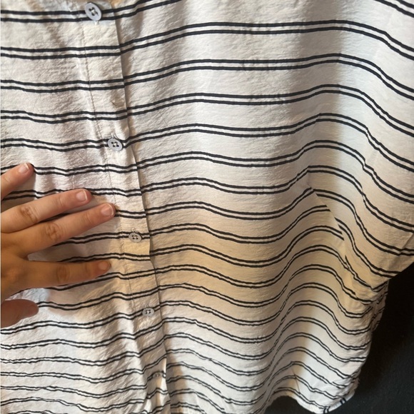 CAbi Black and White Striped Blouse - Picture 2 of 4